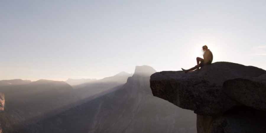 man-on-a-mountain